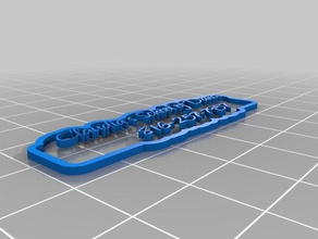 claudia text keychains customized 3d print model - Mito3D