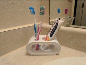 escova de dentes pasta titular casa banho 3d print model - Mito3D