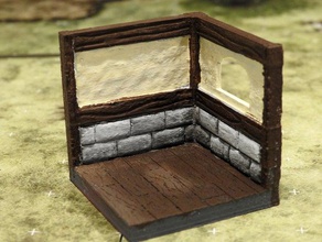 threednd tavern corner window playsets dnd tiles dungeons dragons miniature openforge pathfinder wargaming 3d print model - Mito3D