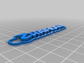my customized multiline tag keychain-zhafran-b keychains 3d print model - Mito3D