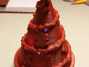 árvore de natal luz decoração led 3d print model - Mito3D