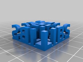 libs stereo-text Skulpturen angepasst 3d print model - Mito3D