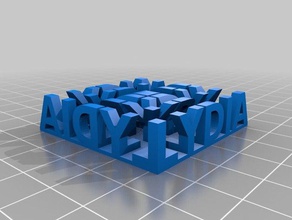 lydia stereo-text Skulpturen angepasst 3d print model - Mito3D