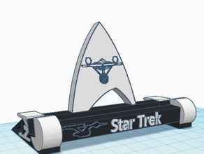 10 inch tablet stand star trek anniversary themed electronics 3d print model - Mito3D