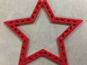 estrellas, agujeros de adorno decoración navidad lasercut cortador láser 3d print model - Mito3D
