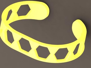 Sechskant-Armband Armbänder Schmuck 3d print model - Mito3D
