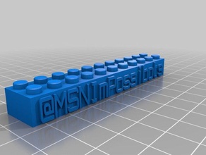 fll llavero doble de la construcción los juguetes personalizado 3d print model - Mito3D