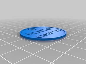 round dog tag pluto pets customized 3d print model - Mito3D