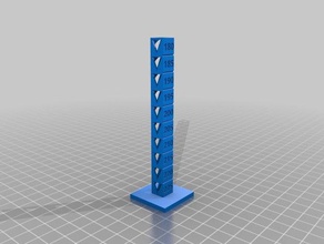 temp calibration tower pla 225c-180c 3d printing tests customized 3d print model - Mito3D