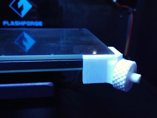 pro özelleştirilebilir ayarlanabilir cam yatak braketi flashforge yaratıcısı vb 3d yazıcı aksesuarlar customizer ffcp ffcpro tutucu openscad supportless 3D print model - Mito3D
