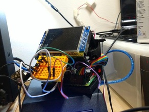 raspberry pi 28 tela de suporte eletrônica lcd titular 3d print model - Mito3D