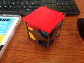 puzzle cube-container 3d drucken 3d print model - Mito3D