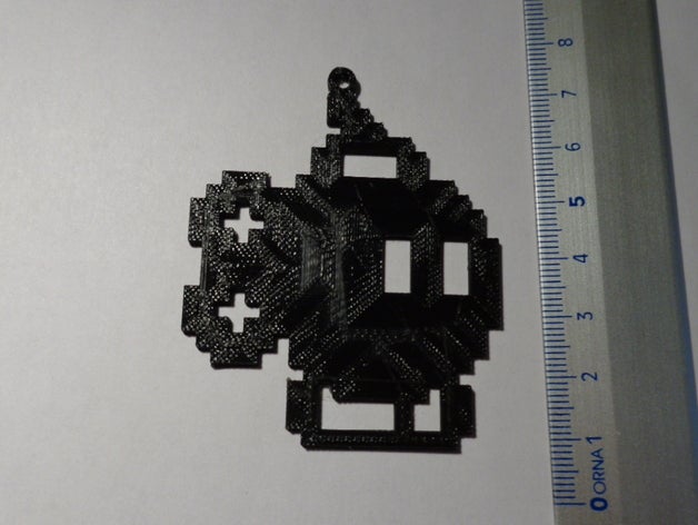 bob-omb 8bit-- ornamento di natale gadget 8bit mario albero 3D print model - Mito3D