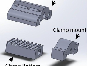 25mm 5m htd belt clamp tensioner parts 3d print model - Mito3D