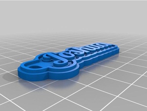 joshua keychain keychains customized 3d print model - Mito3D