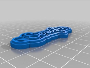 serafin dancing script keychains customized 3d print model - Mito3D