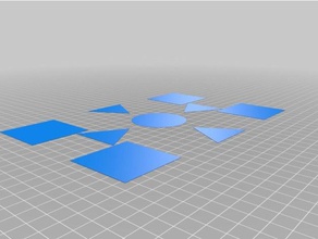 minha personalizado de várias formas cama teste nivelamento 3d impressão testes 3d print model - Mito3D