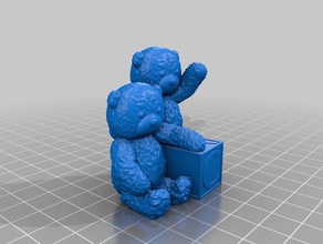 bears toy cube sculptures cute kids 3d print model - Mito3D