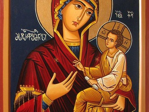 christian Mutter Maria, orthodoxe Ikone relief Skulpturen 3d print model - Mito3D