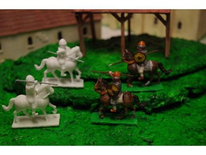 générique swordnboard 28mm de cavalerie personnes échelle saxon viking wargame wargaming 3d print model - Mito3D