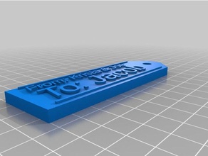 mi regalo personalizado etiqueta de jacob signos logotipos 3d print model - Mito3D