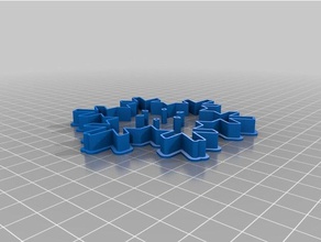 meu personalizados floco de neve cortadores cookie 3 a cozinha jantar 3d print model - Mito3D