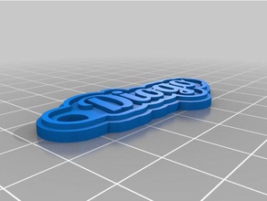 diogo Schlüsselanhänger angepasst 3d print model - Mito3D