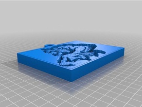 goldene-Bären-logo 2d Kunst angepasst 3d print model - Mito3D