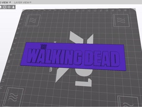 walking dead logo 3d l'impression 3d print model - Mito3D
