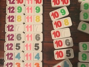 numerada dominos personalizador juegos remixchallenge personalizable las fichas de dominó mexicana tren 3d print model - Mito3D