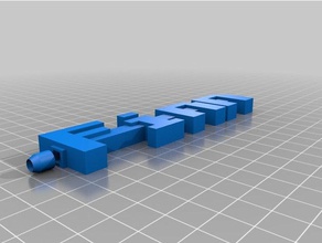 mi personalizados retro de la fuente palabra pluma arte 3d print model - Mito3D