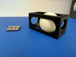 trapped pingpong ball puzzle puzzles 3d print model - Mito3D