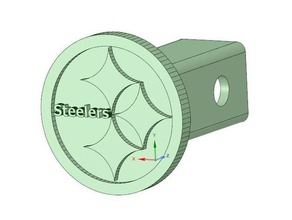 steelers hitch cover automotive pittsburgh Anhängerkupplung 3d print model - Mito3D