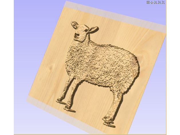 sheep relief carving sculptures 3D print model - Mito3D
