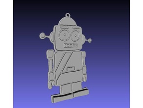 robot keychain v2 keychains 3d print model - Mito3D
