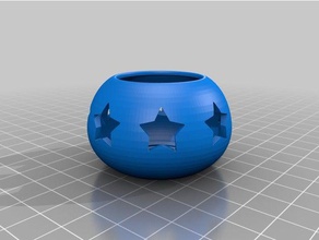 yıldızlı gece çay ışık sanat mumluk lambası 3d print model - Mito3D