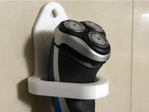 electric shaver holder bathroom hook braun norelco panasonic philips 3d print model - Mito3D