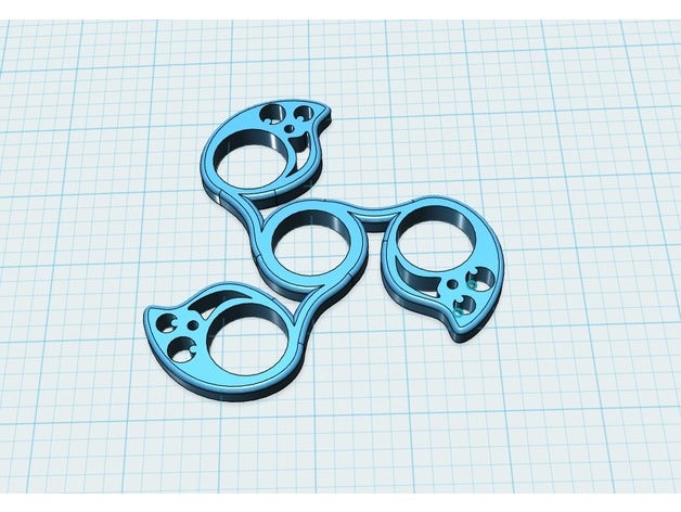 xl hayalet fidget spinner mutlu mekanik oyuncaklar oyuncak 3D print model - Mito3D