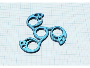xl-happy ghost fidget spinner mechanisch ist - Spielzeug zappeln 3d print model - Mito3D