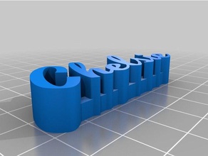 chelsie personalizado 3d placa de nome esculturas 3d print model - Mito3D