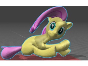 fluttershy sculptures cute high poly mlp mlpfim pony 3d print model - Mito3D