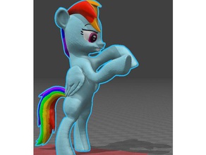 rainbow dash sculture anthracks high poly mlp mlpfim pony 3d print model - Mito3D