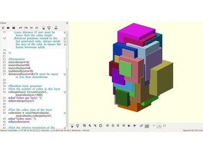 rastgele kübik sanat heykel openscad jeneratör matematik artproject küp kübizm özelleştirici 3d print model - Mito3D