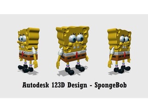 autodesk 123d design spongebob squarepants modelos 2016 3 diy original Modelo 3d Modelagem em impressionante dos desenhos animados legal novo fazer inscrever-se de vídeo o youtube do 3d print model - Mito3D