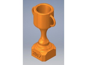 anpassbare Trophäe Münzen Abzeichen autodesk inventor held trophy cup 3d print model - Mito3D