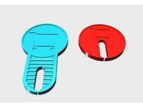 trolley coin unlocker keychains shopping 3d print model - Mito3D