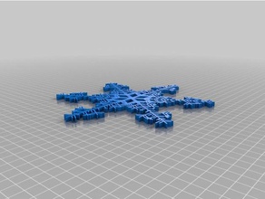 snowflake interactive art customized 3d print model - Mito3D