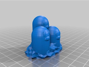 dugtrio sculptures 3d print model - Mito3D