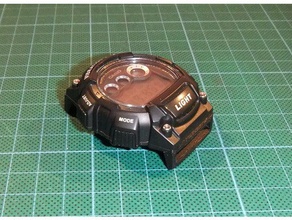 pulseira placa casio w-735h-1avef acessórios 3d print model - Mito3D