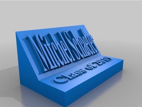 plaka isim 3d baskı 3d print model - Mito3D